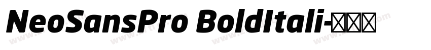 NeoSansPro BoldItali字体转换